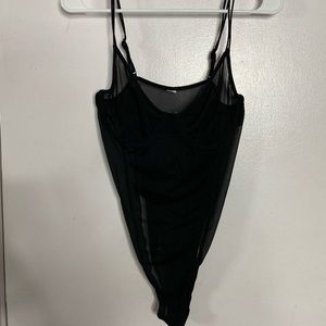 black mesh bodysuit